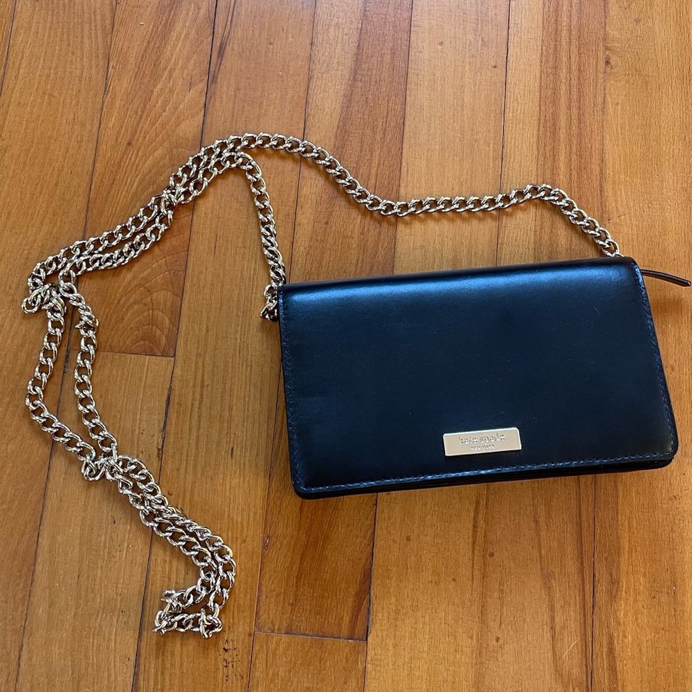 Kate Spade Black and Gold Crossbody